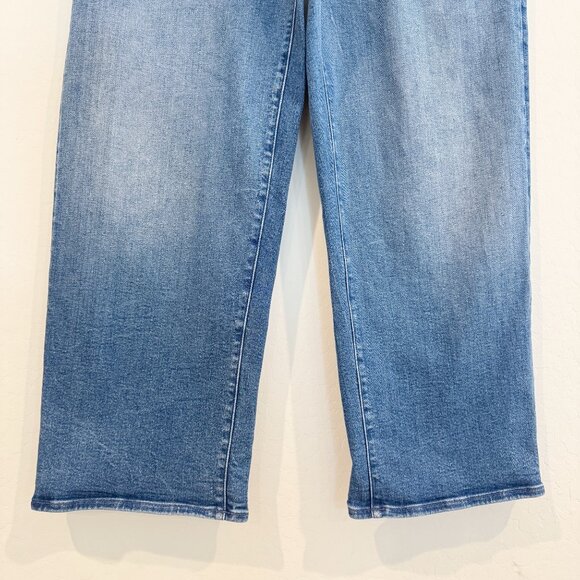 Mother Denim The Dodger Ankle High Rise Wide Leg Cropped Jeans Blue Plus Size 33 - Picture 5 of 15